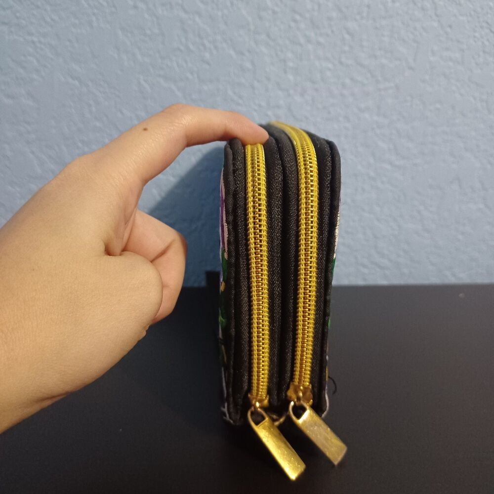 Embroidered, Double-Zip Wallet - Picture 5 of 9